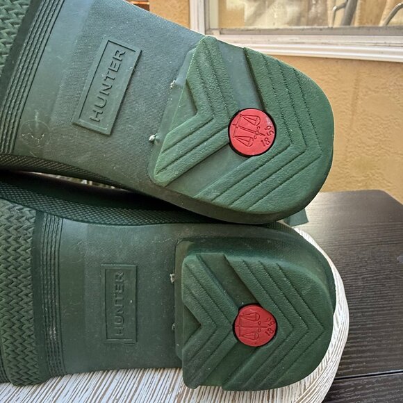 HUNTER ORIGINAL CHELSEA ANKLE BOOTS 10 WOMEN'S OUTDOOR RAINBOOT GREEN NEW PREPPY - Picture 12 of 13
